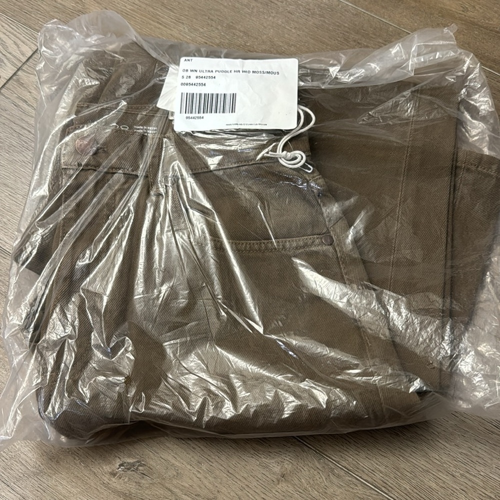 NWT! Anthropologie Pilcro Moss High-Rise Wide-Leg Puddle Jeans - Size 26 ⚽️ - Picture 5 of 9